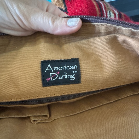 American Darling Red and Brown Crossbody Bag - Picture 3 of 3